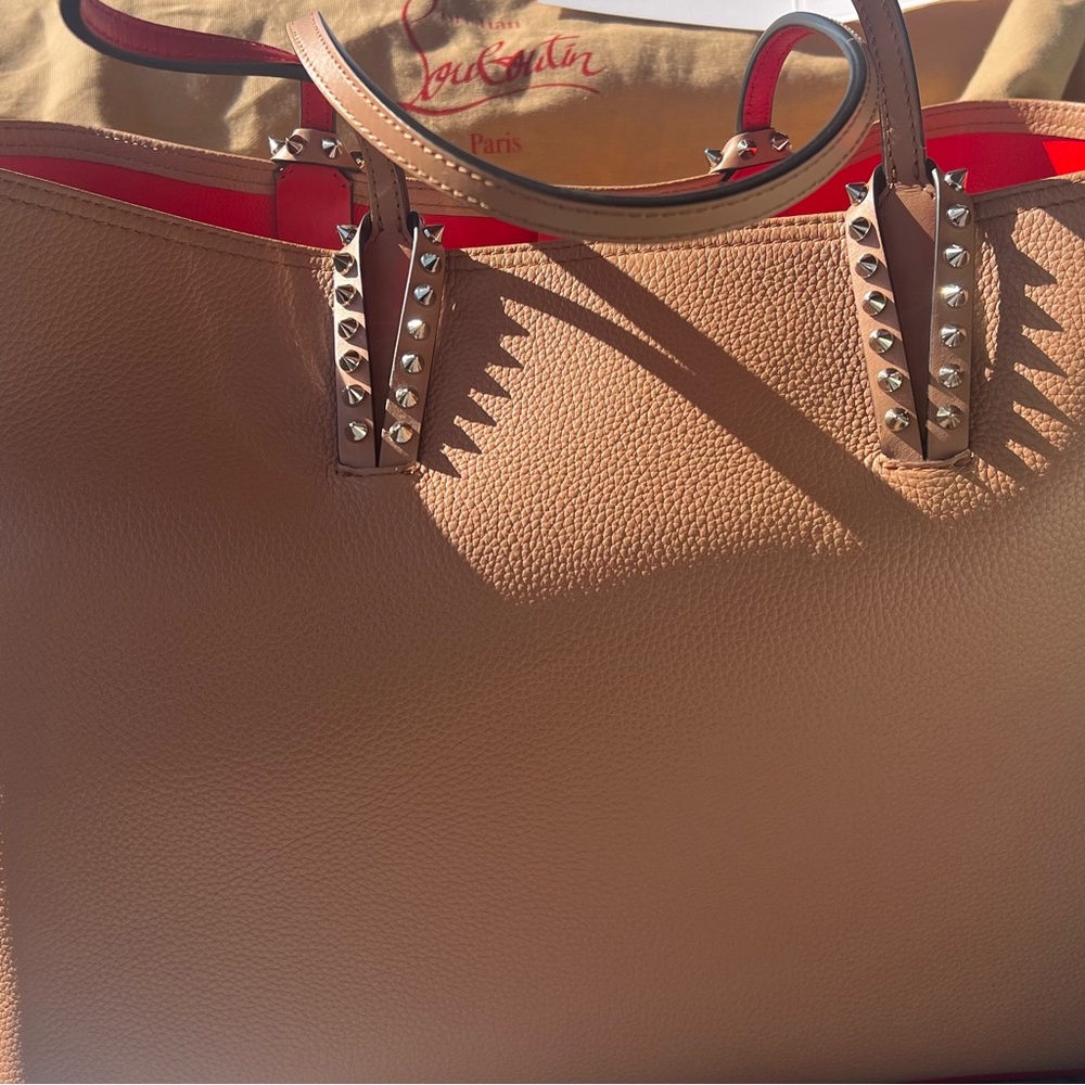 Christian Louboutin Tan Studded Tote Bag